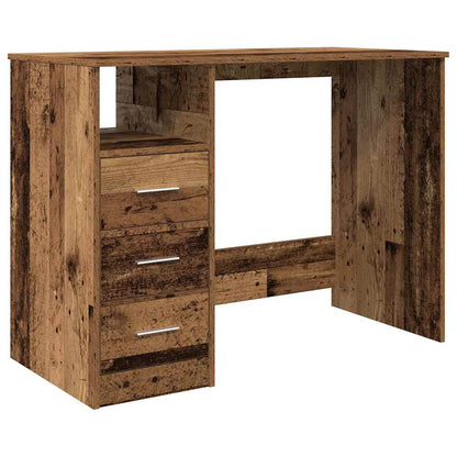 Scrivania Legno Antico 102x76x50 cm in Legno Multistrato - homemem39