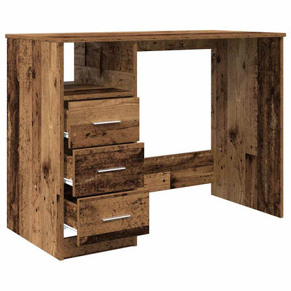 Scrivania Legno Antico 102x76x50 cm in Legno Multistrato - homemem39