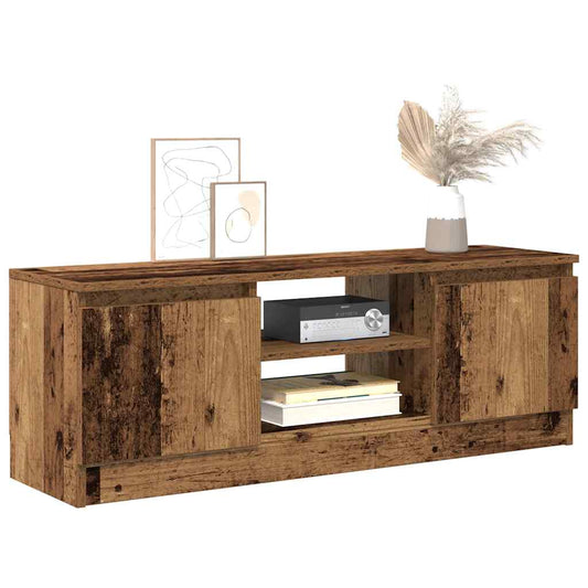 Mobile Porta TV Legno Antico 102x30x36 cm Legno Multistrato - homemem39