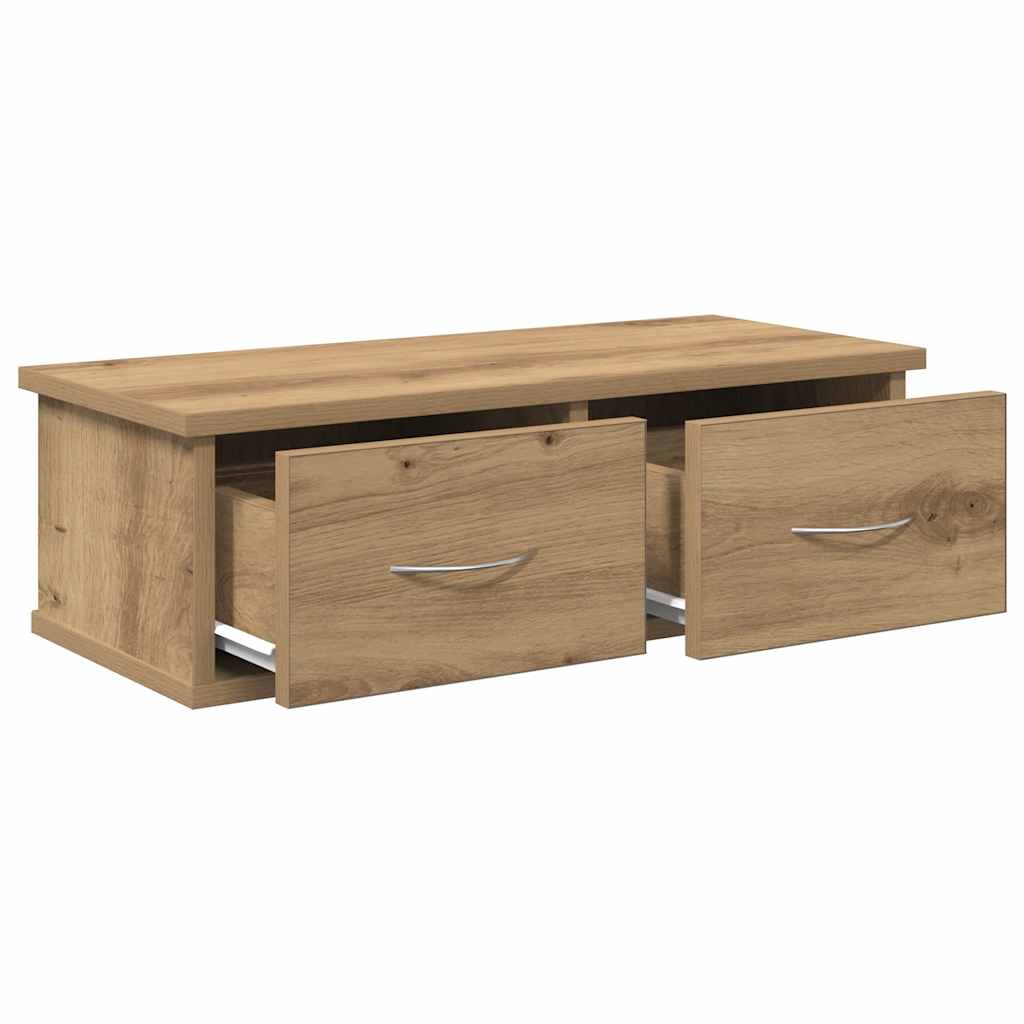 Armadietto a Muro Rovere Artigianale 60x26x18,5cm in Truciolato | homemem39