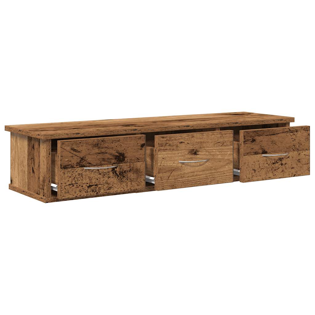 Mobile a Parete Legno Antico 88x26x18,5 cm in Truciolato | homemem39