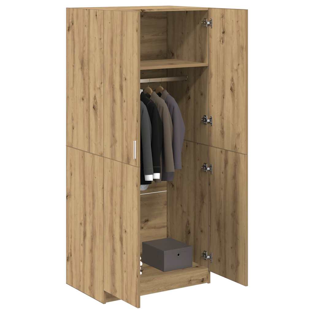 Armadio Rovere Artigianale 80x52x180 cm in Legno Multistrato