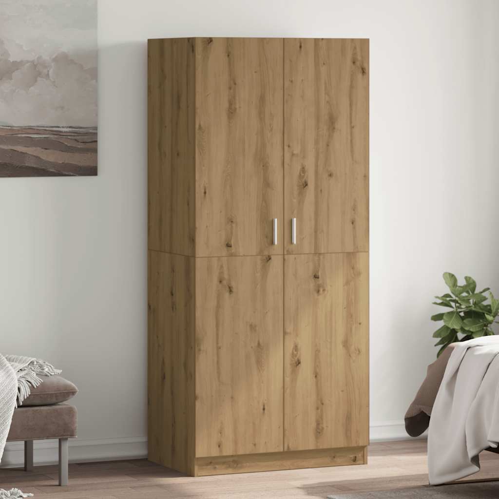 Armadio Rovere Artigianale 80x52x180 cm in Legno Multistrato | homemem39
