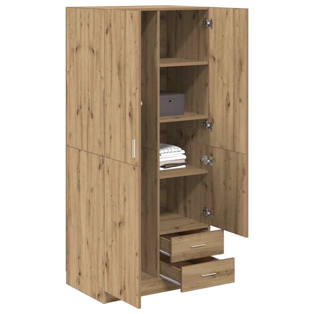 Armadio Rovere Artigianale 80x52x180 cm in Legno Multistrato