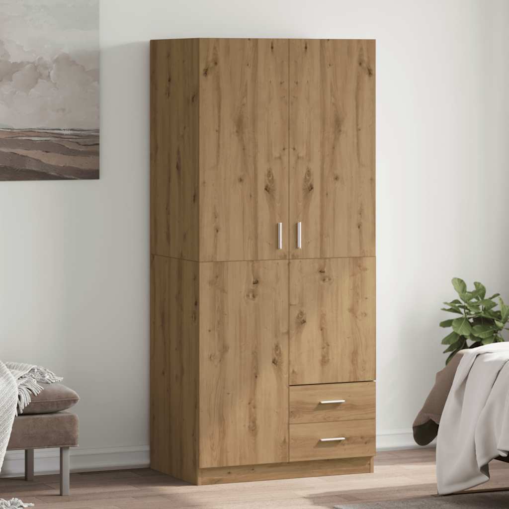 Armadio Rovere Artigianale 80x52x180 cm in Legno Multistrato | homemem39