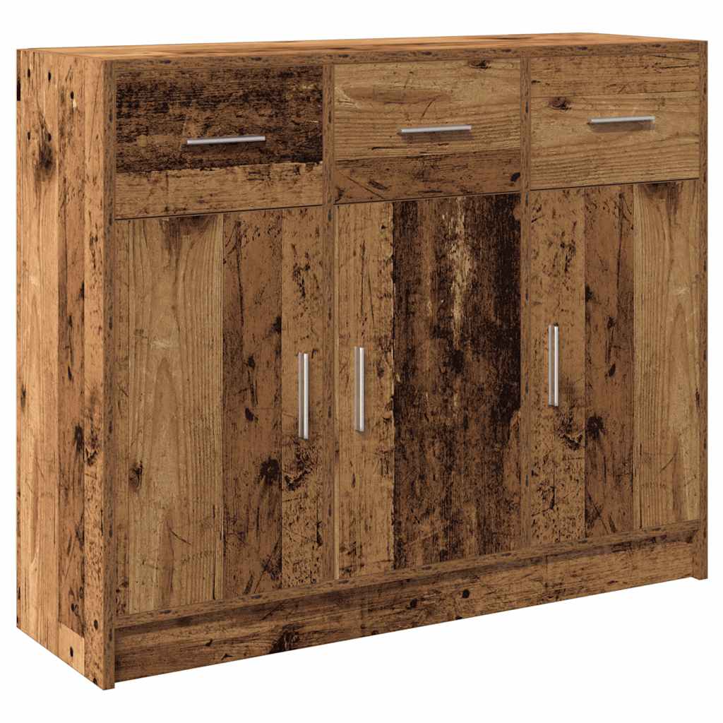 Credenza Legno Antico 91x28x75 cm in Legno Multistrato - homemem39