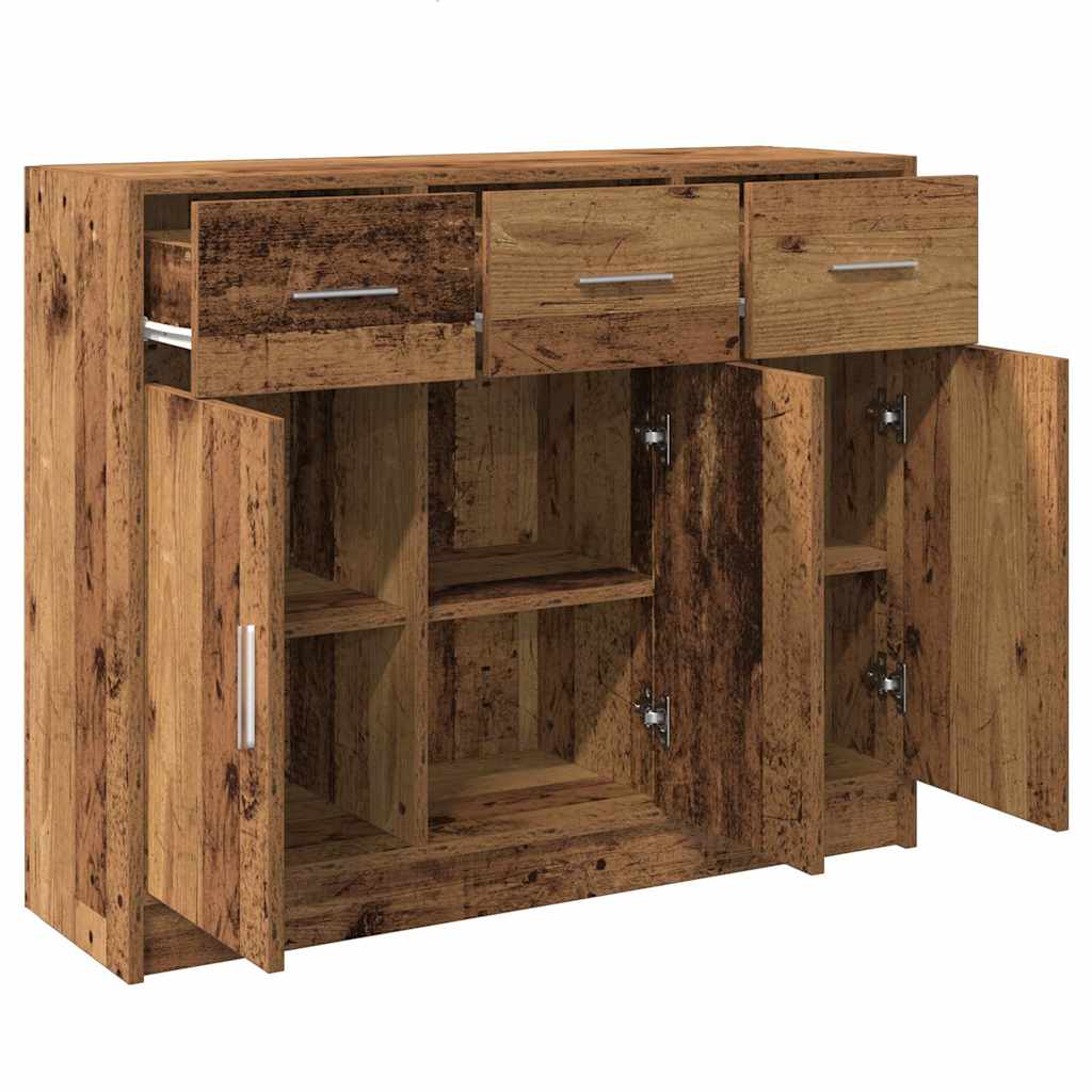 Credenza Legno Antico 91x28x75 cm in Legno Multistrato - homemem39