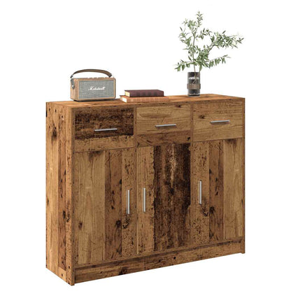 Credenza Legno Antico 91x28x75 cm in Legno Multistrato - homemem39