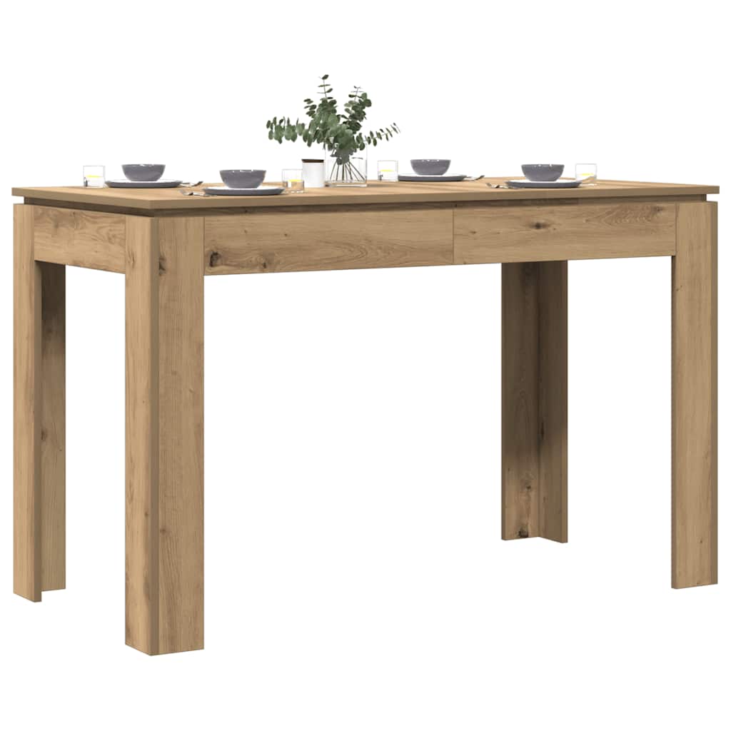 Tavolo da Pranzo Rovere Artigianale 120x60x76 cm in Truciolato | homemem39