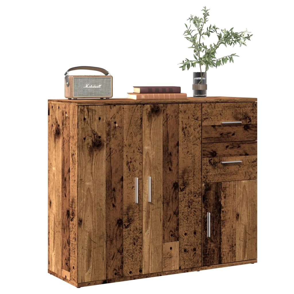 Credenza Legno Antico 91x29,5x75 cm in Legno Multistrato - homemem39
