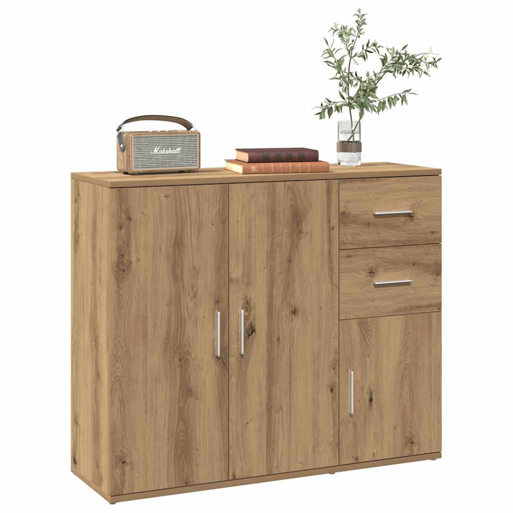 Credenza Rovere Artigianale 91x29,5x75 cm in Legno Multistrato - homemem39