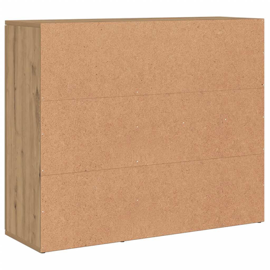 Credenza Rovere Artigianale 91x29,5x75 cm in Legno Multistrato - homemem39