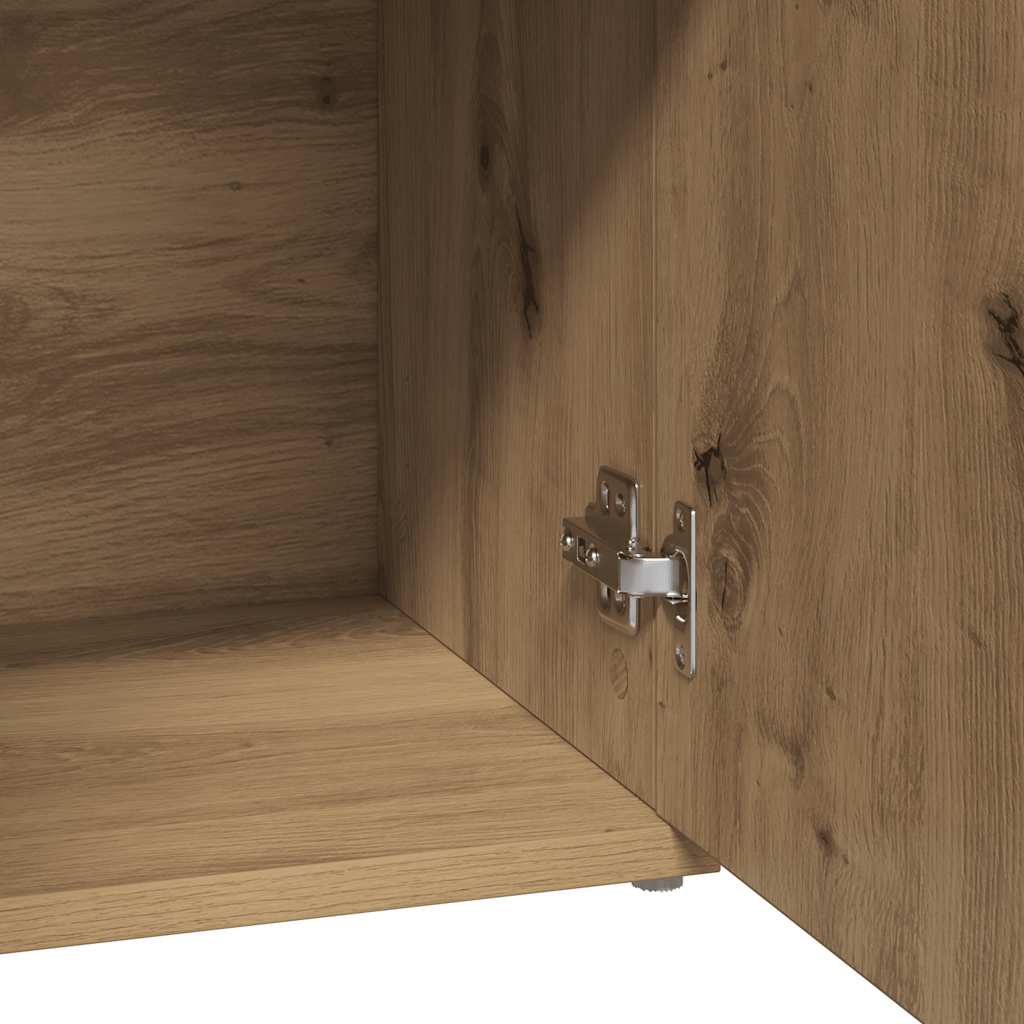 Credenza Rovere Artigianale 91x29,5x75 cm in Legno Multistrato - homemem39