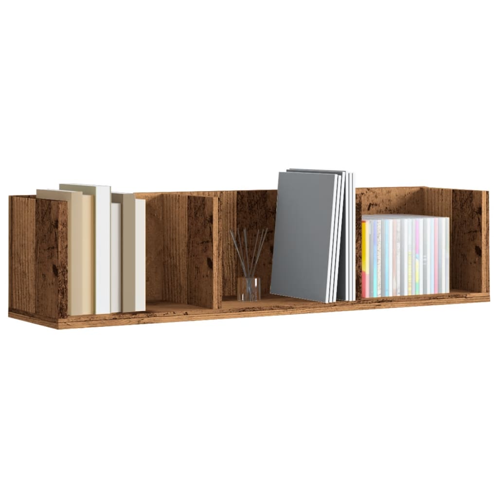 Scaffale Porta CD a Parete Antico 75x18x18 cm Legno Multistrato | homemem39