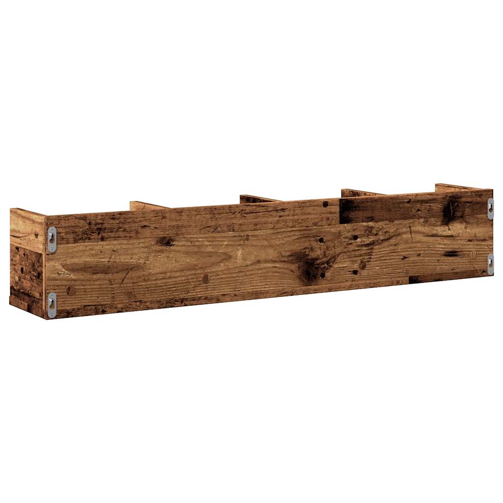 Scaffale Porta CD a Parete Antico 100x18x18cm Legno Multistrato | homemem39