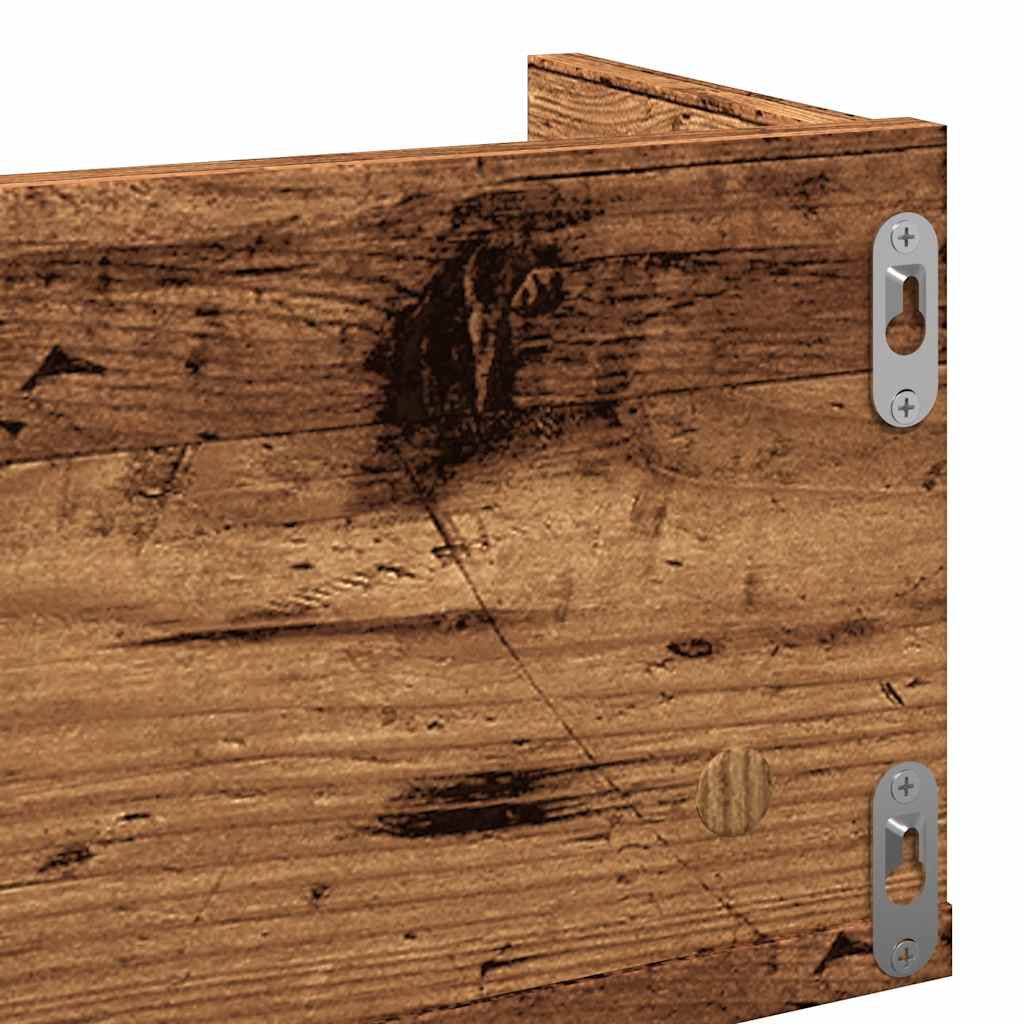 Scaffale Porta CD a Parete Antico 100x18x18cm Legno Multistrato | homemem39