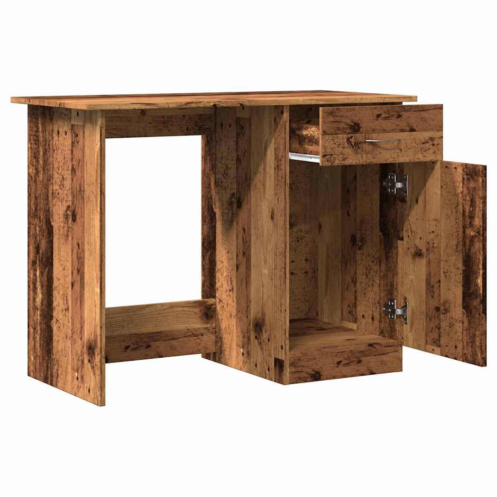 Scrivania Legno Antico 100x50x76 cm in Legno Multistrato - homemem39