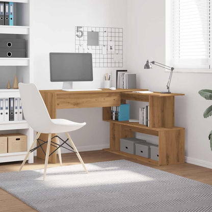 Scrivania Angolo Rovere Artigianale 200,5x50x76 cm Truciolato - homemem39