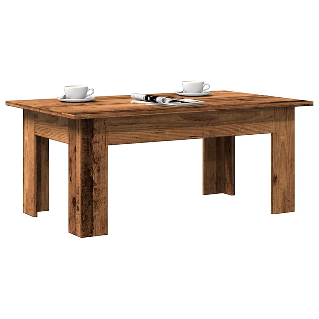 Tavolino Salotto Legno Antico 100x60x42 cm in Legno Multistrato | homemem39