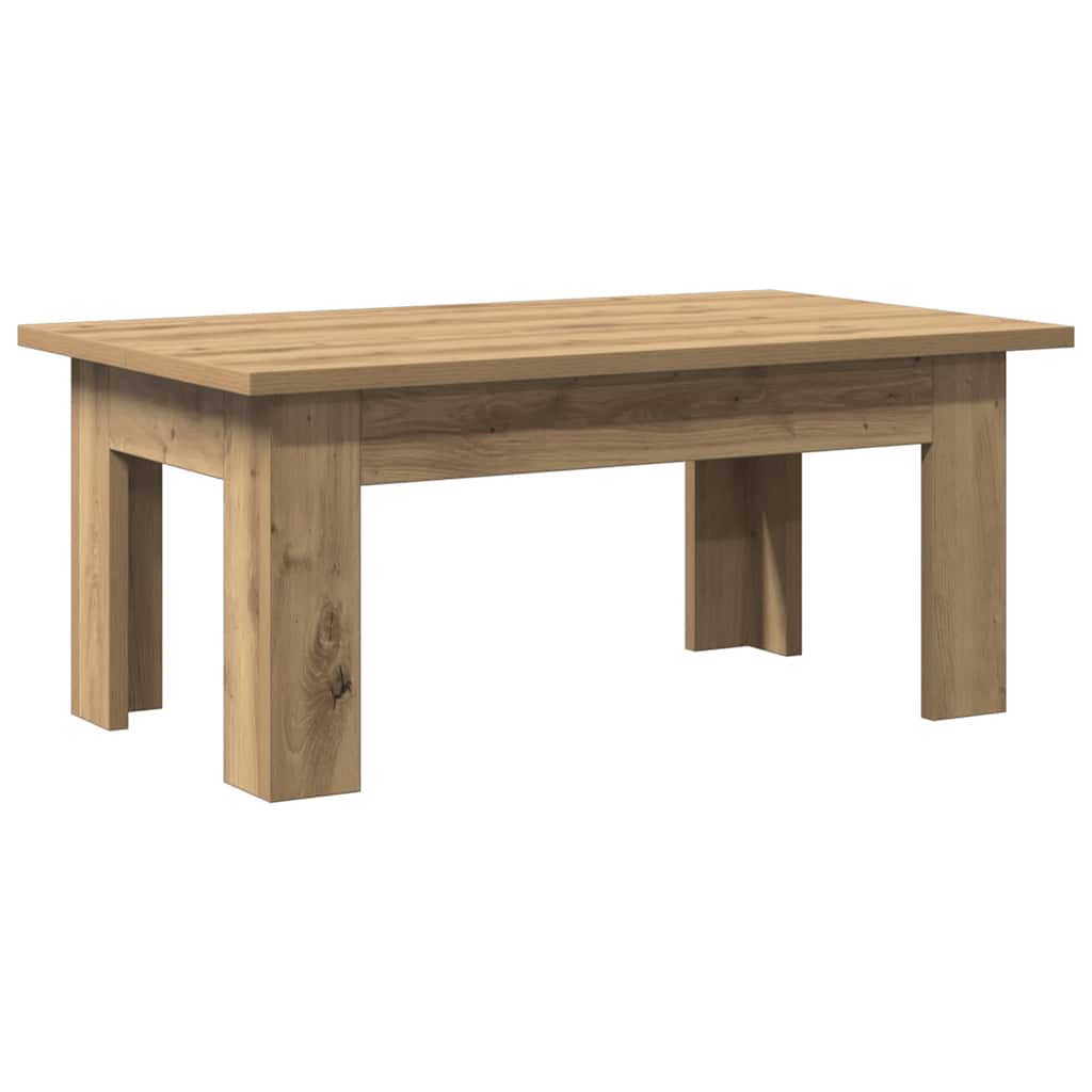 Tavolino da Salotto Artigianale 100x60x42 cm Legno Multistrato