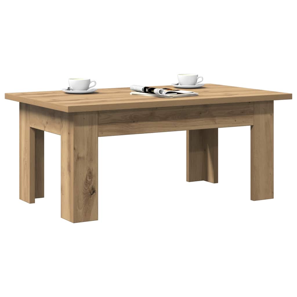 Tavolino da Salotto Artigianale 100x60x42 cm Legno Multistrato