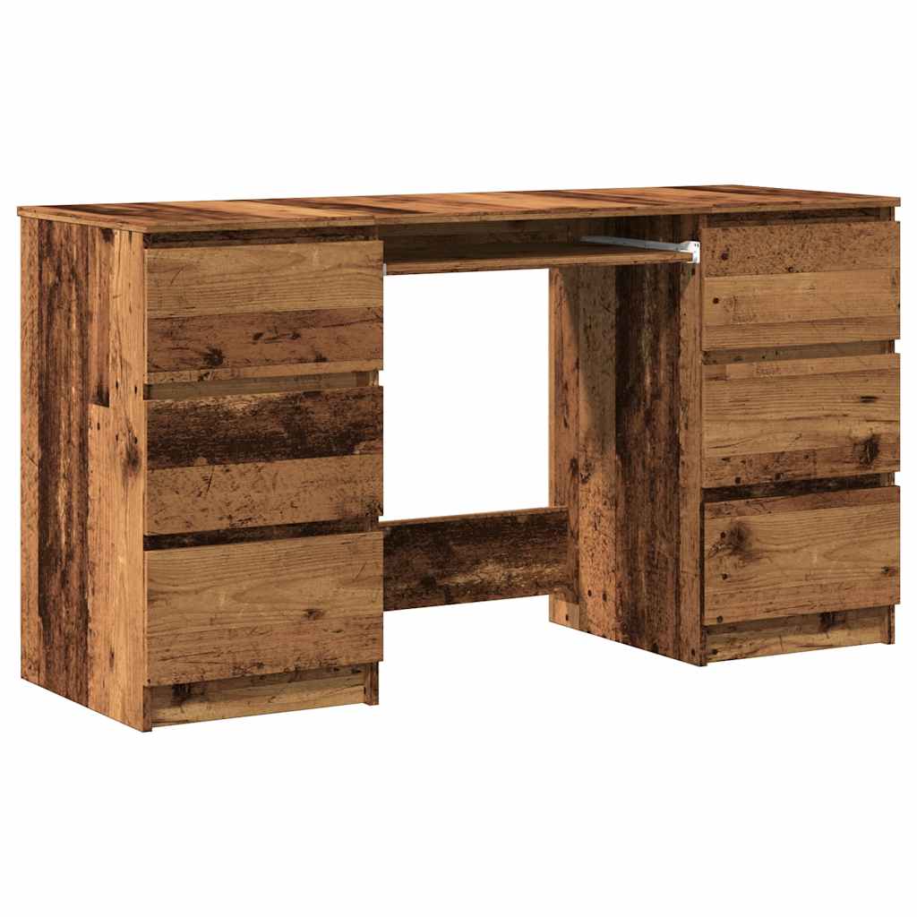 Scrivania Legno Antico 140x50x77 cm in Legno Multistrato - homemem39