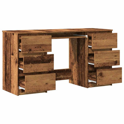 Scrivania Legno Antico 140x50x77 cm in Legno Multistrato - homemem39
