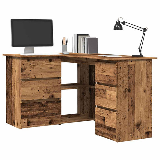 Scrivania ad Angolo Legno Vecchio 145x100x76 cm Truciolato | homemem39