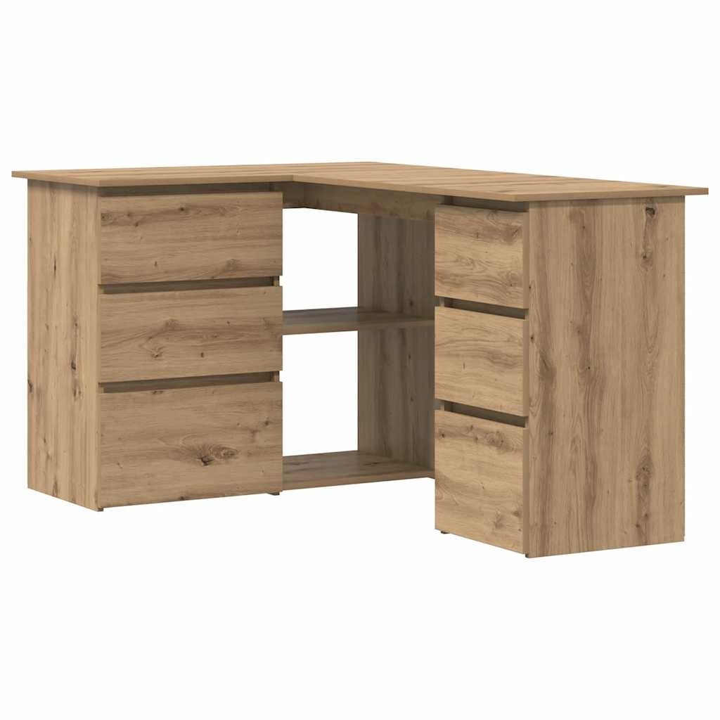 Scrivania Angolo Rovere Artigianale 145x100x76 cm Truciolato | homemem39
