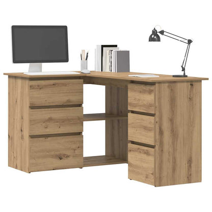 Scrivania Angolo Rovere Artigianale 145x100x76 cm Truciolato | homemem39