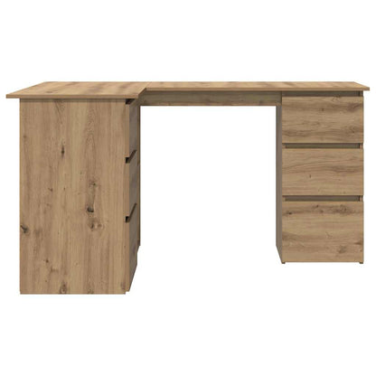 Scrivania Angolo Rovere Artigianale 145x100x76 cm Truciolato