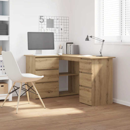 Scrivania Angolo Rovere Artigianale 145x100x76 cm Truciolato | homemem39