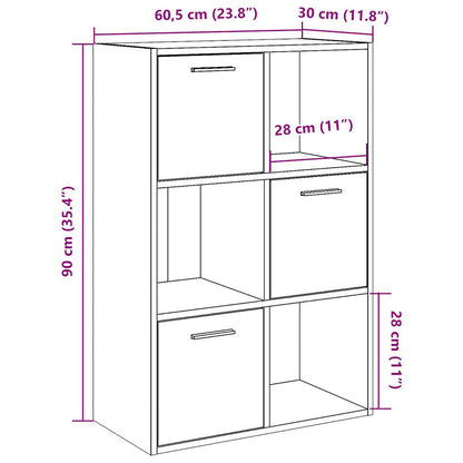 Libreria Legno Antico 60,5x30x90 cm in Legno Multistrato