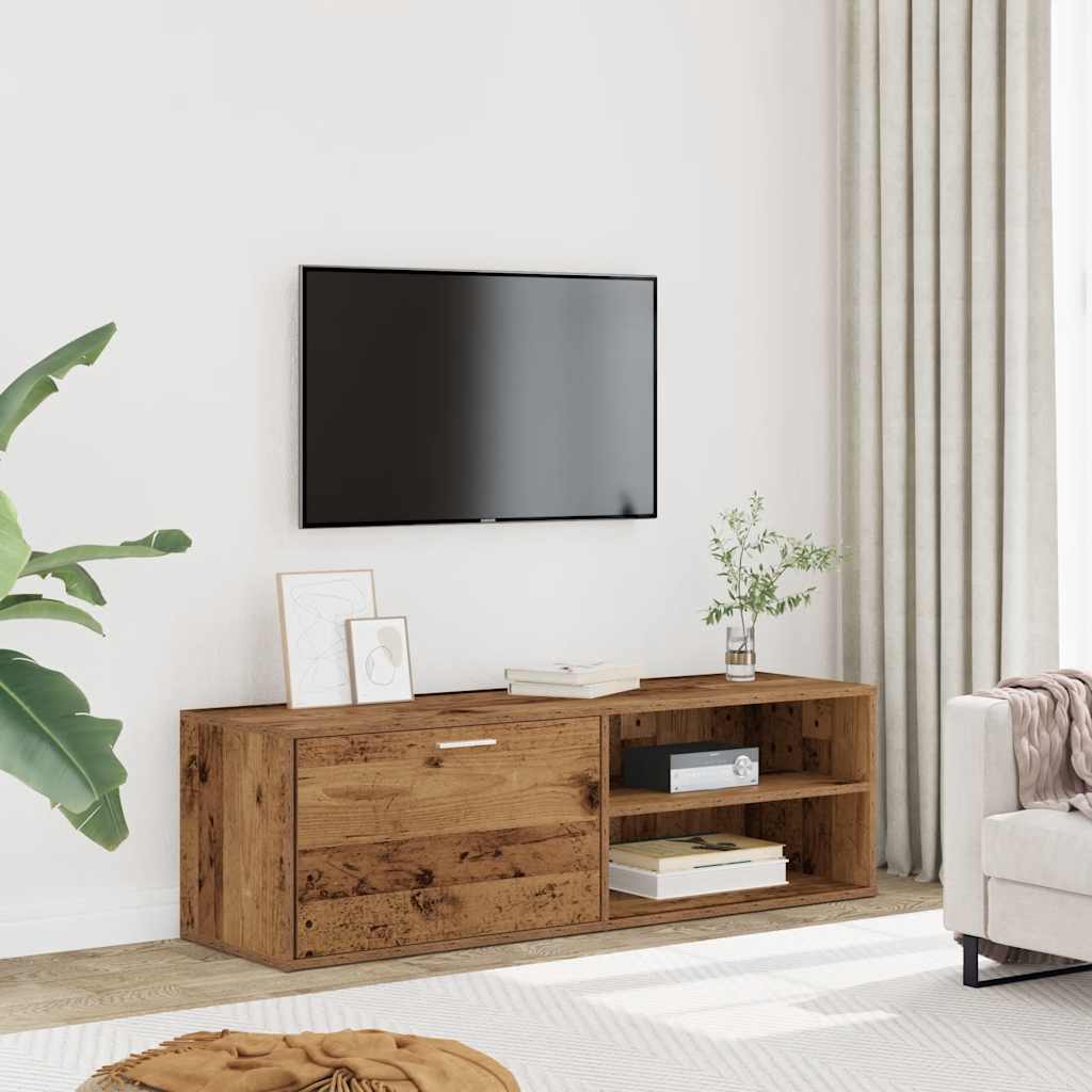 Mobile Porta TV Legno Antico 120x34x37 cm in Legno Multistrato - homemem39
