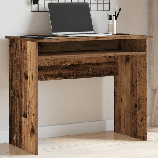 Scrivania Legno Antico 90x50x74 cm in Legno Multistrato - homemem39