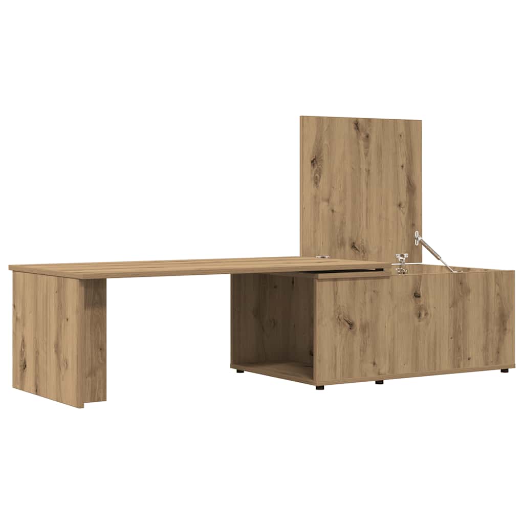 Tavolino da Salotto Rovere Artigianale 150x50x35 cm Truciolato
