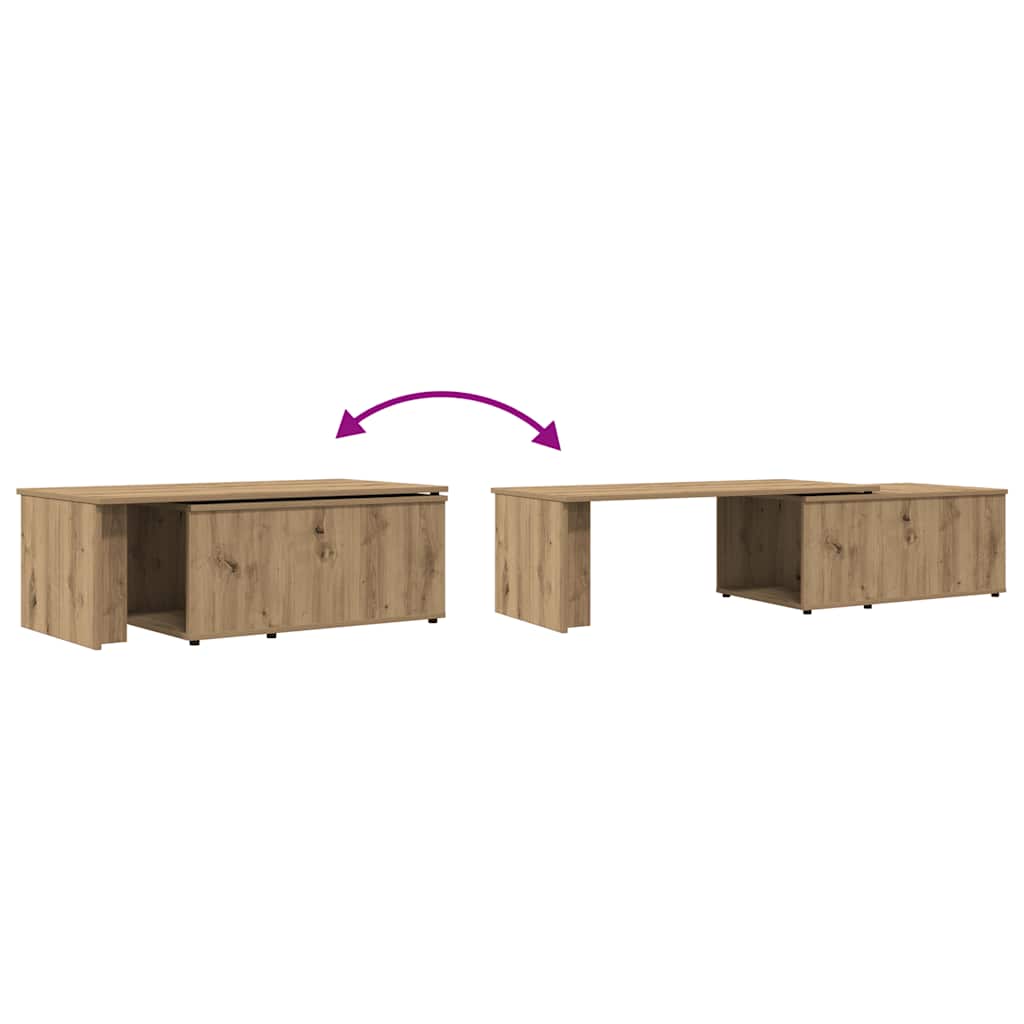 Tavolino da Salotto Rovere Artigianale 150x50x35 cm Truciolato