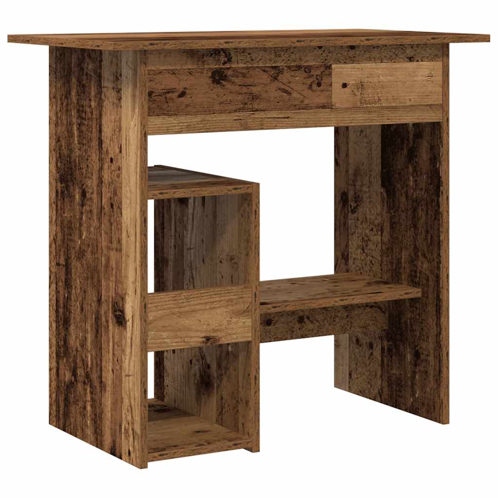Scrivania Legno Antico 80x45x74 cm in Legno Multistrato - homemem39