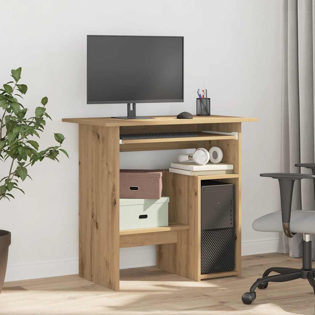 Scrivania Rovere Artigianale 80x45x74 cm in Legno Multistrato - homemem39