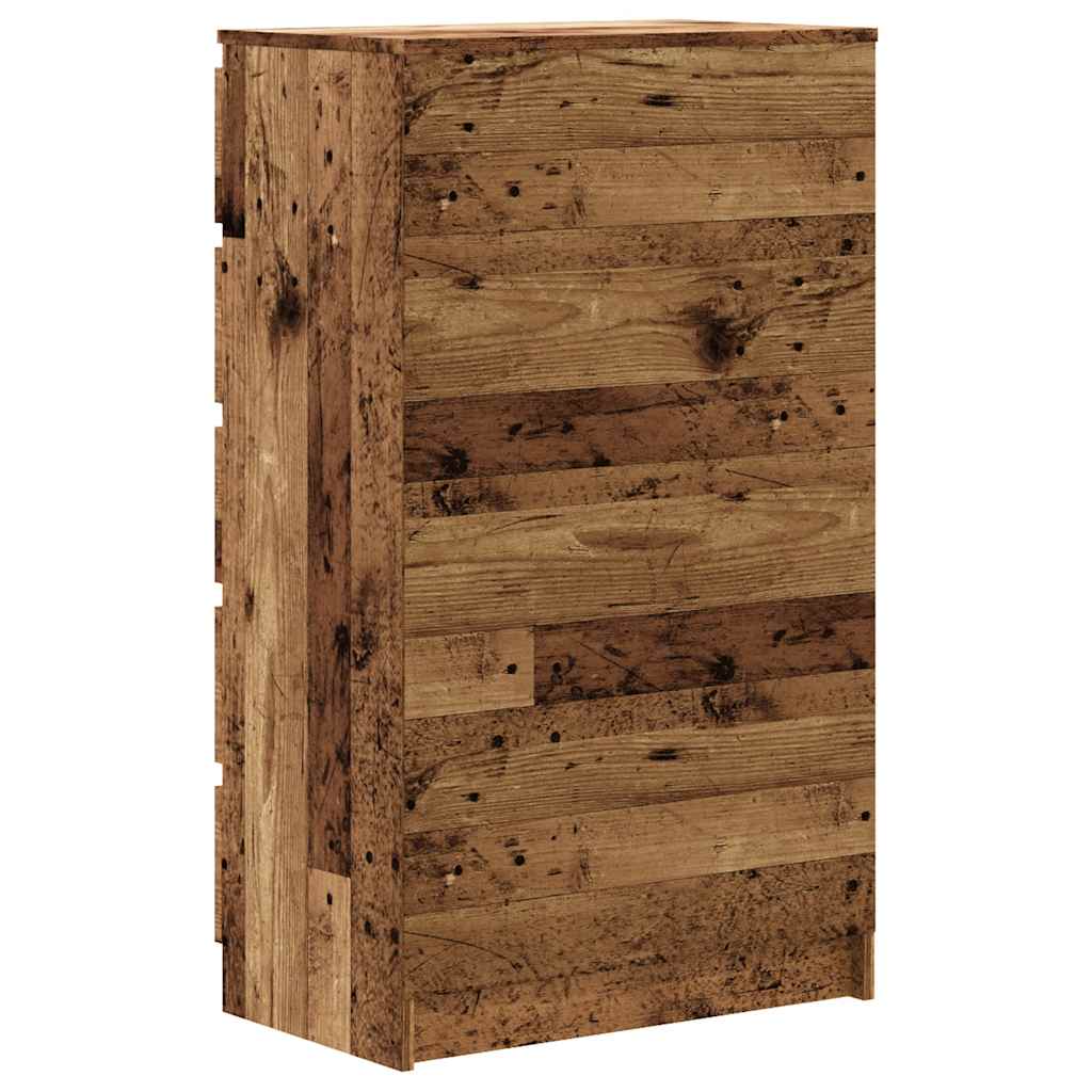 Cassettiera Legno Antico 60x36x103 cm in Legno Multistrato - homemem39