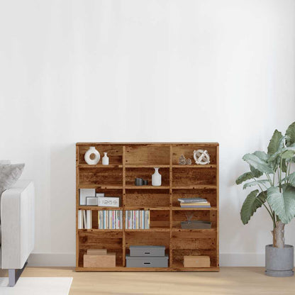 Mobile Porta CD Legno Antico 50x33x117,5 cm Legno Multistrato