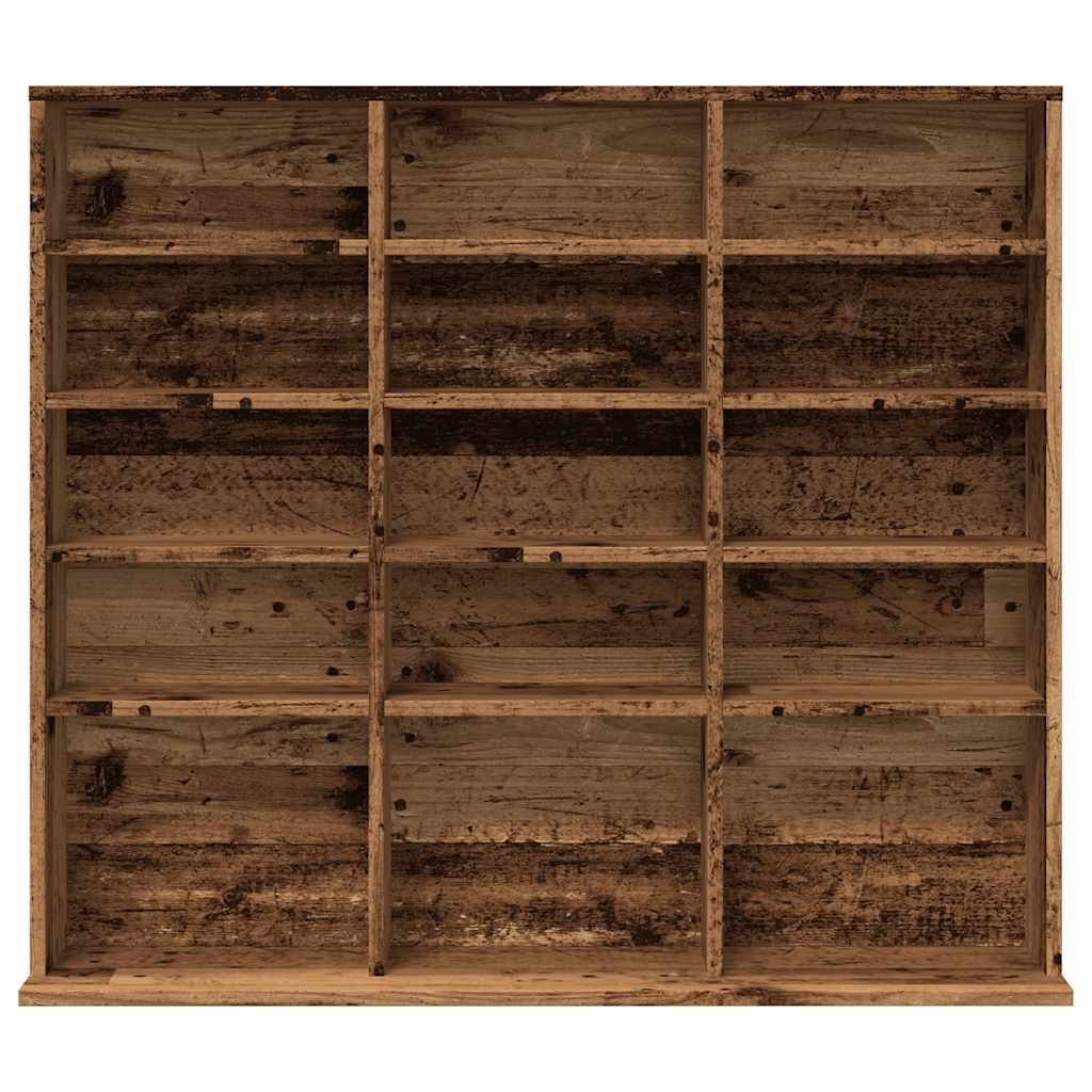 Mobile Porta CD Legno Antico 50x33x117,5 cm Legno Multistrato | homemem39
