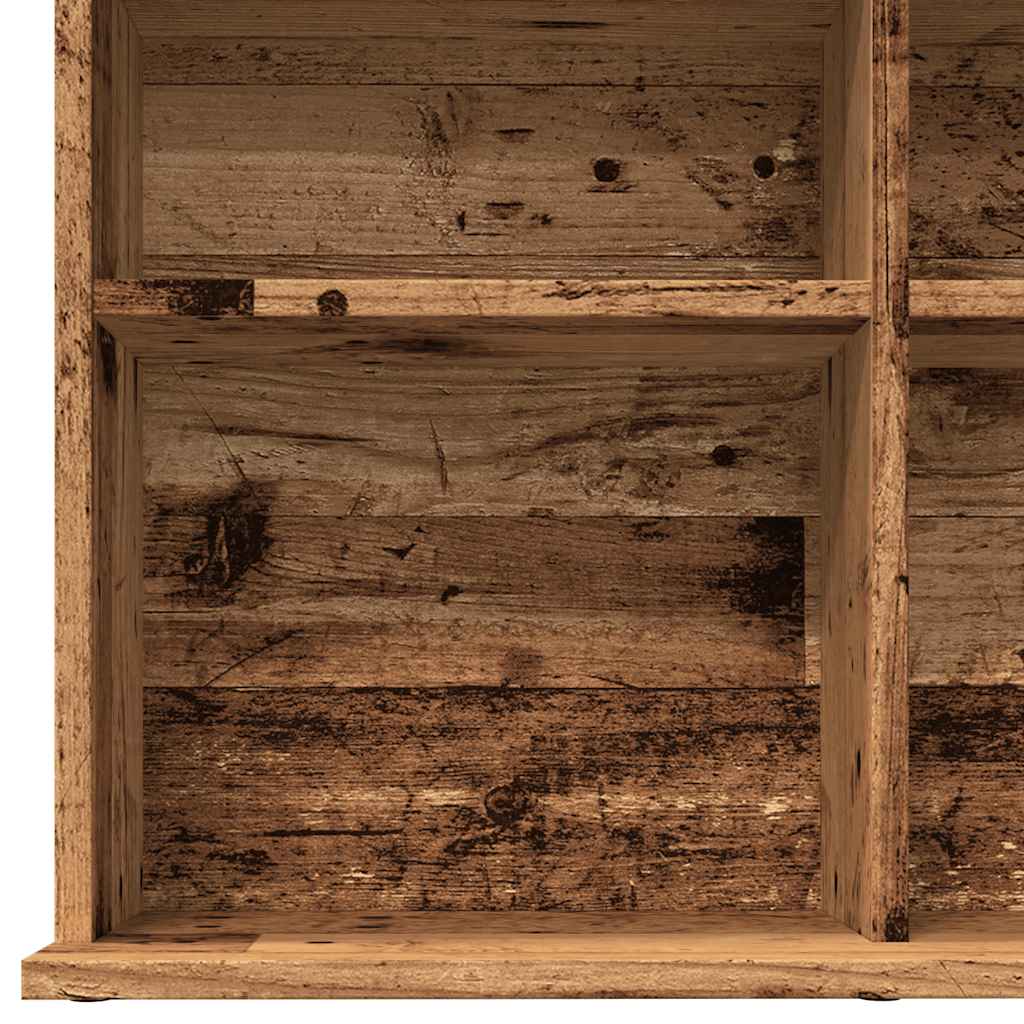 Mobile Porta CD Legno Antico 50x33x117,5 cm Legno Multistrato
