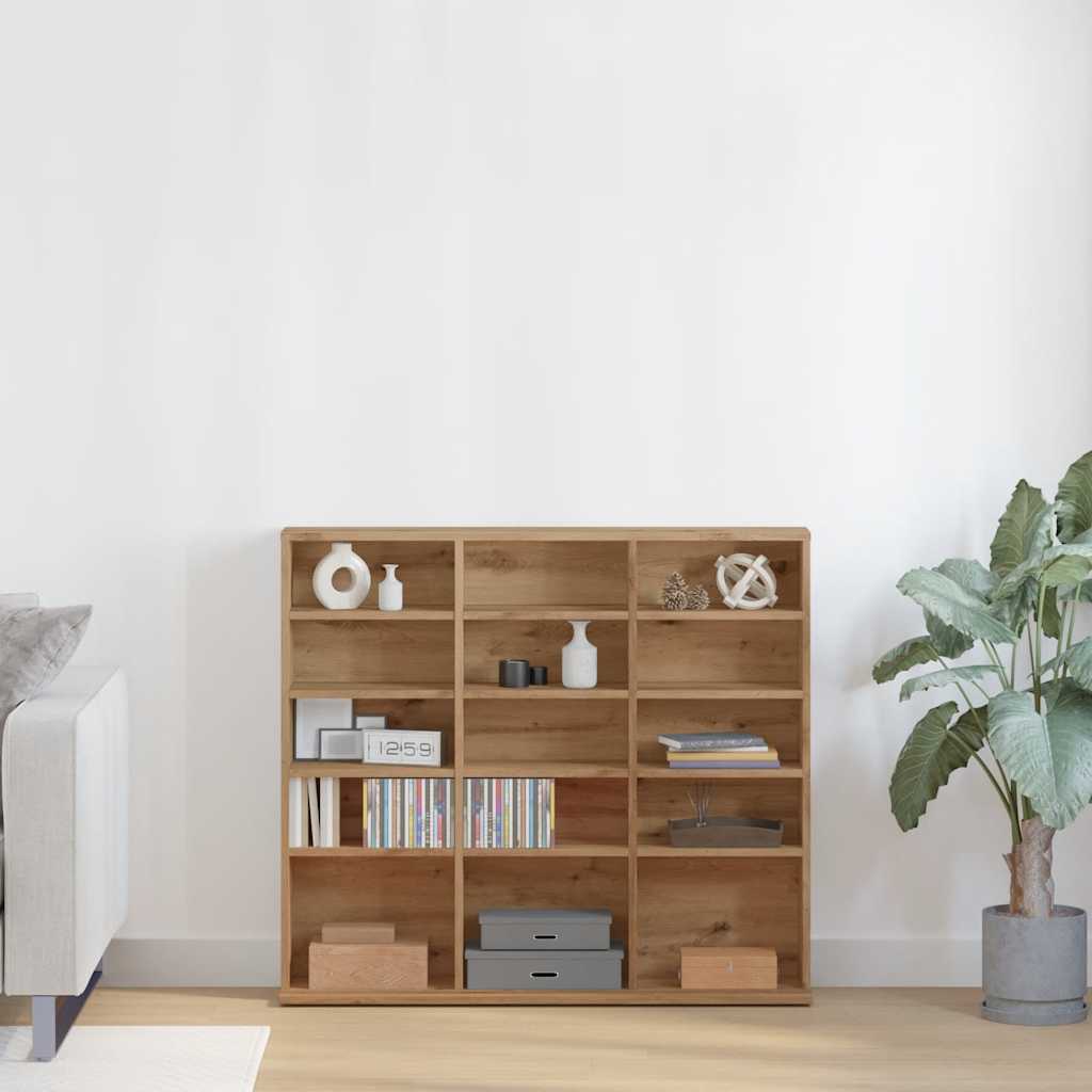 Mobile Porta CD Artigianale 100x23x89,5 cm Legno Multistrato | homemem39
