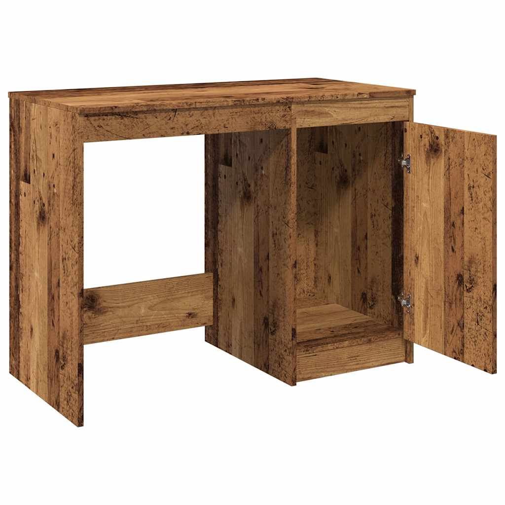 Scrivania Legno Antico 100x50x76 cm in Legno Multistrato - homemem39