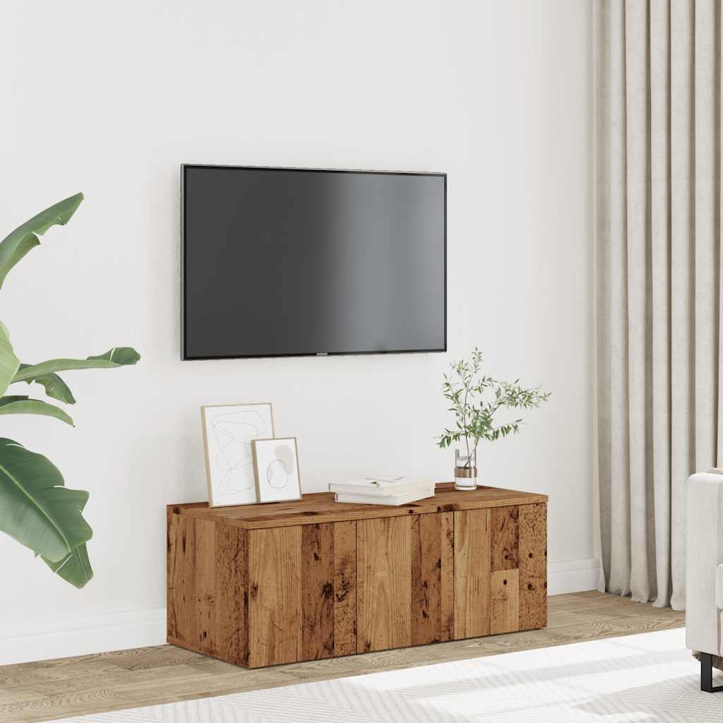 Mobile Porta TV Legno Vecchio 80x34x30 cm in Legno Multistrato - homemem39