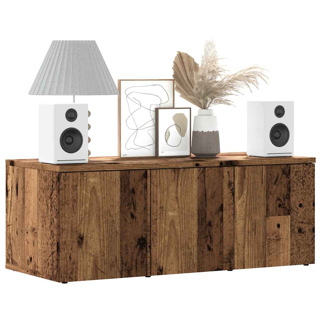 Mobile Porta TV Legno Vecchio 80x34x30 cm in Legno Multistrato - homemem39