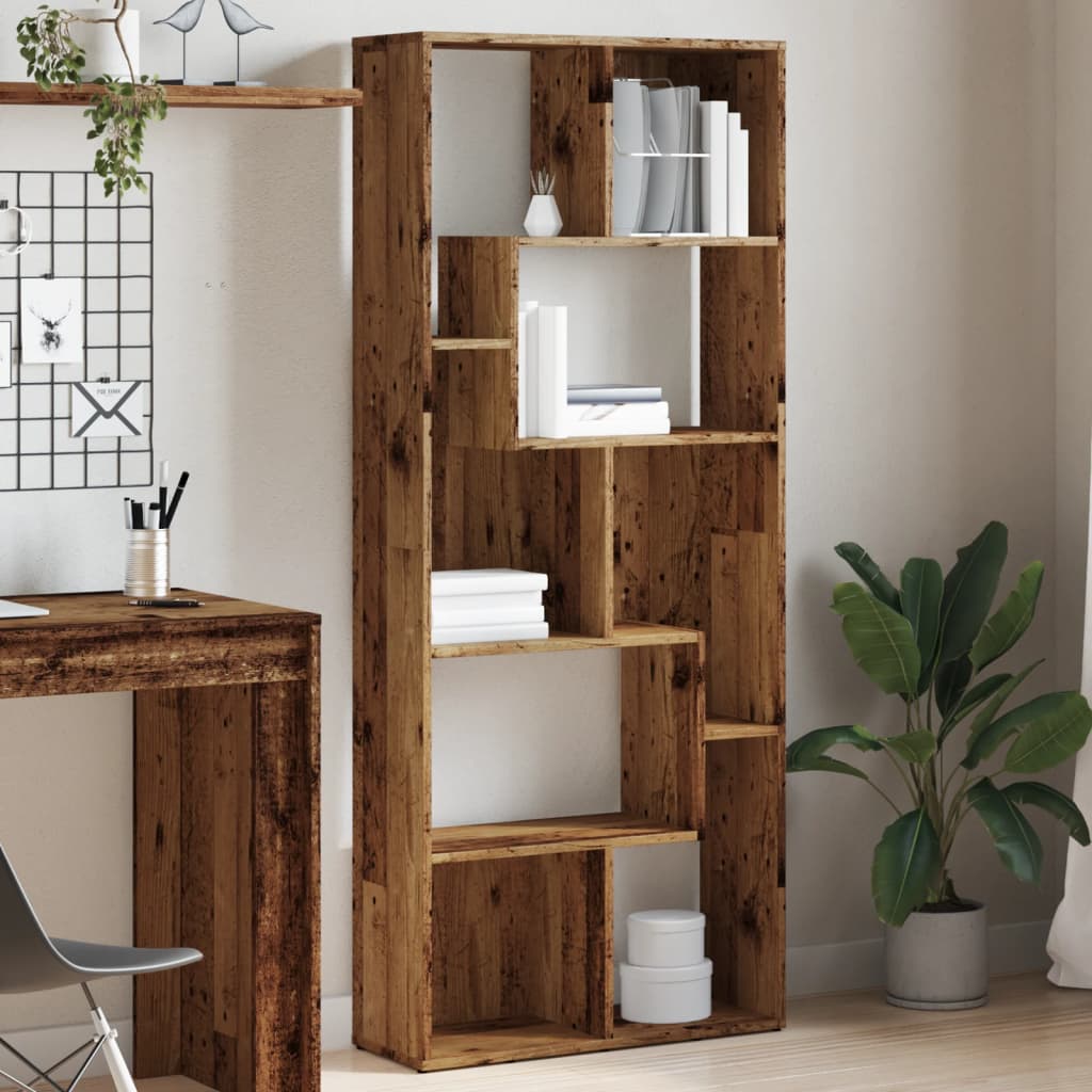 Libreria Legno Antico 67x24x161 cm in Truciolato