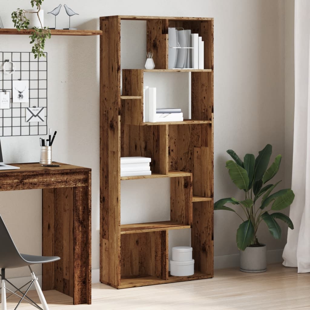 Libreria Legno Antico 67x24x161 cm in Truciolato