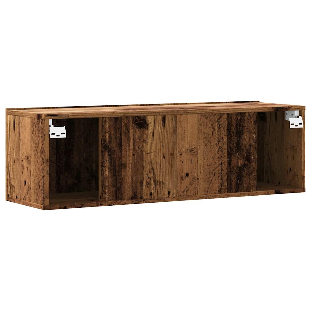 Mobile TV a Parete Legno Antico 100x30x30 cm in Truciolato - homemem39